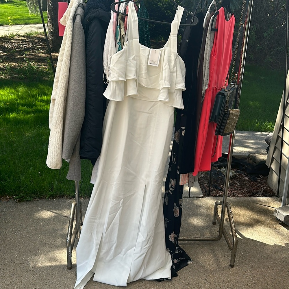 NWT c/meo collective white dress